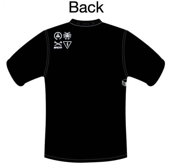 Black t-shirt back